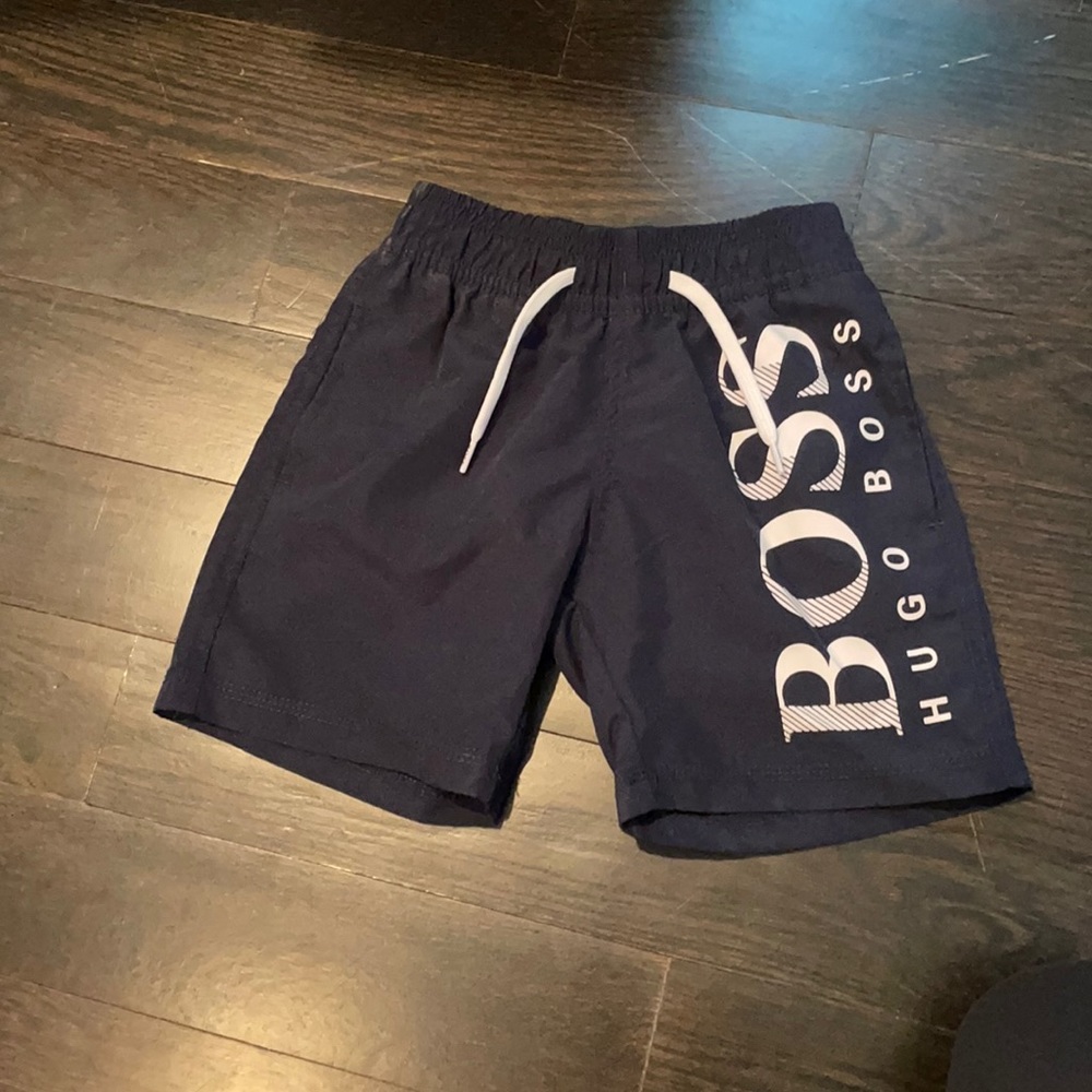 Hugo Boss navy swim trunk